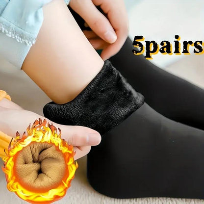 Glowify™ – 5 Pairs Ultra-Warm Women’s Winter Socks